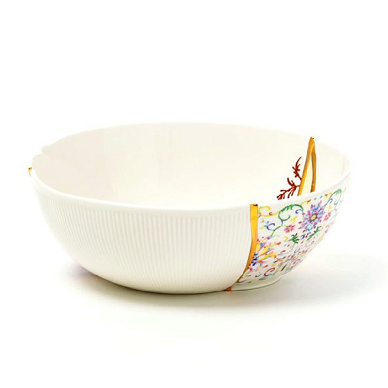 Салатник Seletti Kintsugi Белый Золотой Мульти в Челябинске | Loft Concept 