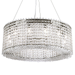 Круглая люстра с хрустальными подвесками хром Crystal Art Chrome Chandelier 12 варинант исполнения - 1 | Loft Concept в Челябинске