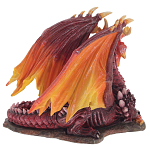 Декоративная статуэтка Дракон Красный Red Dragon with Orange Wings Statuette варинант исполнения - 3 | Loft Concept в Челябинске