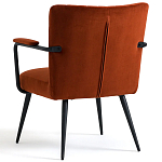Кресло бархатное с подлокотниками на металлическом каркасе Oriel Retro Armchair варинант исполнения - 4 | Loft Concept в Челябинске