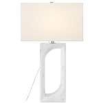 Настольная лампа на прямоугольном корпусе с тканевым абажуром One Piece Support варинант исполнения - 2 | Loft Concept в Челябинске