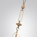 Подвесной светильник с круглым прозрачным плафоном и декоративной каменной вставкой Tectona  варинант исполнения - 6 | Loft Concept в Челябинске