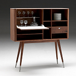 Дизайнерский комод-буфет на высоких ножках с выдвижными ящиками и открытыми полками Joshar варинант исполнения - 3 | Loft Concept в Челябинске