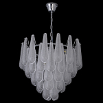Люстра с подвесками из рифленного стекла в форме капель Textured Glass Chandelier варинант исполнения - 17 | Loft Concept в Челябинске
