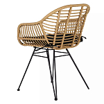 Стул с ротанговым плетением Wicker Half Chair с подлокотниками варинант исполнения - 3 | Loft Concept в Челябинске