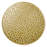 Журнальный столик с конусообразной основой и текстурной поверхностью золотого цвет Ethnic Metal варинант исполнения - 1 | Loft Concept в Челябинске