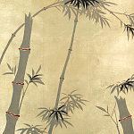 Обои ручная роспись Bamboo Dark Lacquer on Deep Rich Gold gilded tea paper варинант исполнения - 1 | Loft Concept в Челябинске