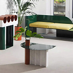 Дизайнерский журнальный стол с рельефным основанием Dutynor варинант исполнения - 4 | Loft Concept в Челябинске