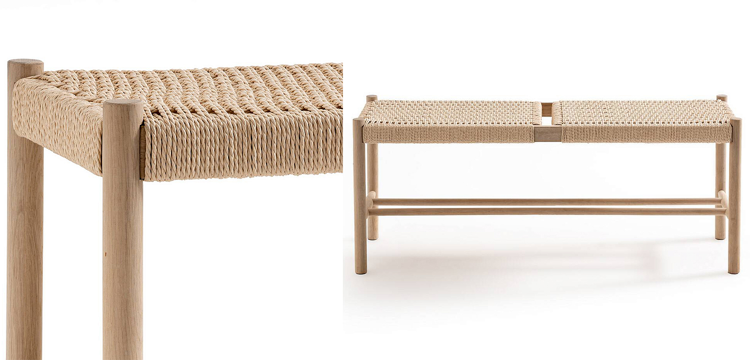 Банкетка Enzo Wicker Beige Banquet Банкетка Enzo Wicker Beige Banquet - Loft-Concept в Челябинске