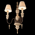 Бра с двумя конусовидными белыми тканевыми абажурами Terrain варинант исполнения - 4 | Loft Concept в Челябинске