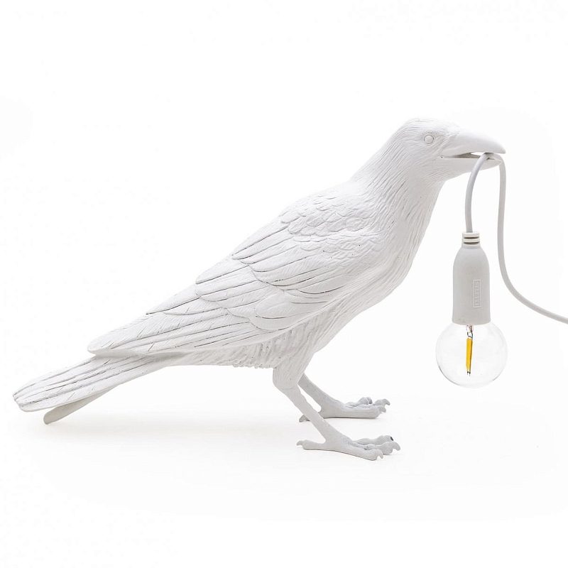 Настольная лампа Seletti Bird Lamp White Waiting Белый Настольная лампа Seletti Bird Lamp White Waiting Белый в Челябинске | Loft Concept