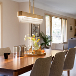 Люстра подвесная прямоугольная цвета латунь Kichler варинант исполнения - 8 | Loft Concept в Челябинске