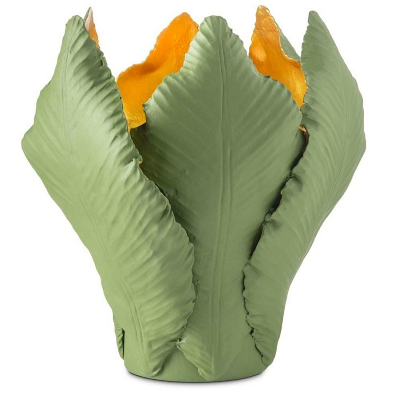 Подсвечник Candleholder Tulip M Золотой Белый Зеленый Подсвечник Candleholder Tulip M Золотой Белый Зеленый в Челябинске | Loft Concept