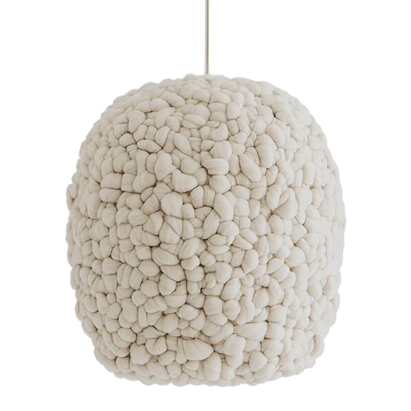Светильник вязаный из шерсти Wool Lamp Cloud Бежевый Светильник вязаный из шерсти Wool Lamp Cloud Бежевый в Челябинске | Loft Concept