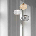 Подвесной светильник с янтарным рифленым стеклянным плафоном Ferm Living варинант исполнения - 8 | Loft Concept в Челябинске