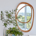 Ассиметричное зеркало в дубовой раме Infinity Symbol варинант исполнения - 2 | Loft Concept в Челябинске