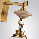 Бра со стеклянным плафоном конусообразной формы и декоративной вставкой из джута Tectona  варинант исполнения - 6 | Loft Concept в Челябинске