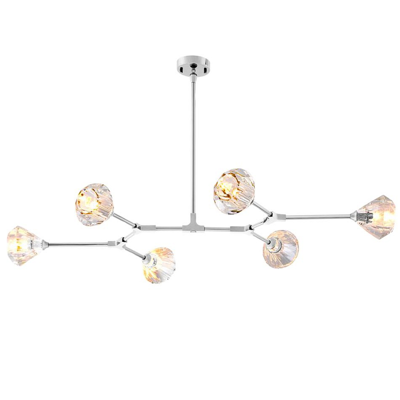 Люстра Chandelier Salasco Никель Прозрачный (Transparent) Люстра Chandelier Salasco Никель Прозрачный (Transparent) в Челябинске | Loft Concept