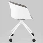 Офисное кресло из пластика с мягким сиденьем Eggshell Grey варинант исполнения - 4 | Loft Concept в Челябинске