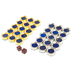 Нарды настольные из натурального камня лазурит и долерит Backgammon from Stone варинант исполнения - 11 | Loft Concept в Челябинске