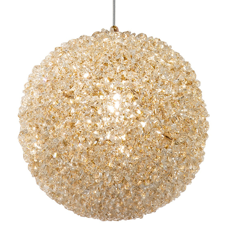 Подвесной хрустальный светильник шарообразной формы Amber Crystal Hanging Light 22 Золотой Прозрачное Стекло Янтарный Подвесной хрустальный светильник шарообразной формы Amber Crystal Hanging Light 22 Золотой Прозрачное Стекло Янтарный в Челябинске | Loft Concept