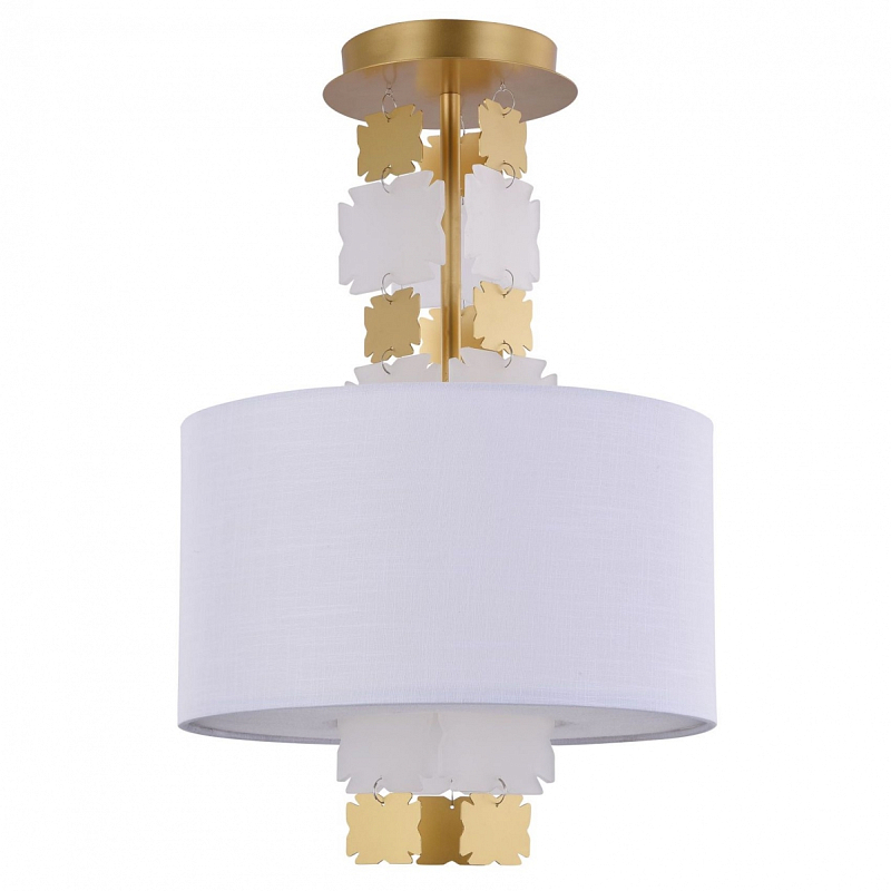 Потолочный светильник Jacopo Mosaic Ceiling Light One Белый Латунь в Челябинске | Loft Concept 
