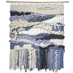 Современное ткачество гобелен в синих оттенках Blue Undine II варинант исполнения - 4 | Loft Concept в Челябинске