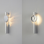 Бра с круглым зеркальным диском на прямоугольном соновании Reflection Circle Glow варинант исполнения - 3 | Loft Concept в Челябинске