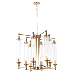 Люстра с 8-ю прозрачными цилиндрическими плафонами Jeanette варинант исполнения - 8 | Loft Concept в Челябинске