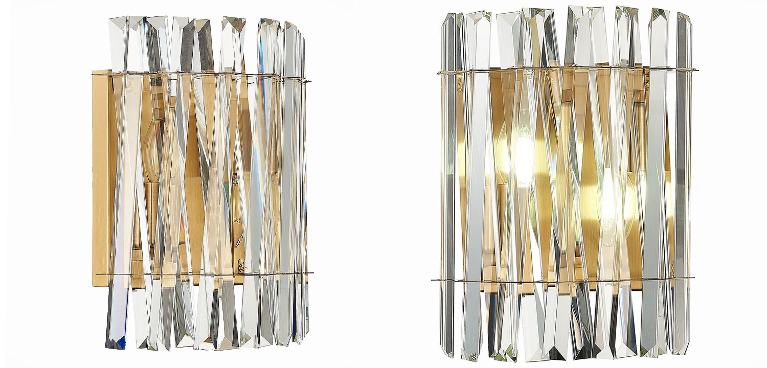 Бра Kaeden Glass Gold Wall Lamp Бра Kaeden Glass Gold Wall Lamp - Loft-Concept в Челябинске