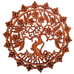 Панно из дерева круглое Sakura Panel With Trees варинант исполнения - 1 | Loft Concept в Челябинске