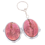 Зеркало брелок складное двухстороннее из натурального камня Родонит Stone Mirrors варинант исполнения - 3 | Loft Concept в Челябинске