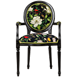 Стул с подлокотниками из натурального бука с изображением птиц и цветов Blooming Birds варинант исполнения - 1 | Loft Concept в Челябинске