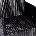 Обеденный комплект из искуственного ротанга Vintara черный варинант исполнения - 6 | Loft Concept в Челябинске