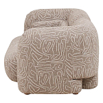 Дизайнерский двухместный диван с мягкими спинкой и подлокотниками светло-коричневый с принтом Madelaine Sofa Cocoa варинант исполнения - 4 | Loft Concept в Челябинске