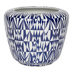 Кашпо с орнаментом в сочетании белого и синего цвета Artistic Flowerpot варинант исполнения - 1 | Loft Concept в Челябинске