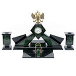 Настольный письменный набор из нефрита Герб России Dignity варинант исполнения - 1 | Loft Concept в Челябинске