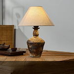 Настольная лампа с керамическим фактурным основанием и тканевым абажуром Eastern Tale варинант исполнения - 5 | Loft Concept в Челябинске