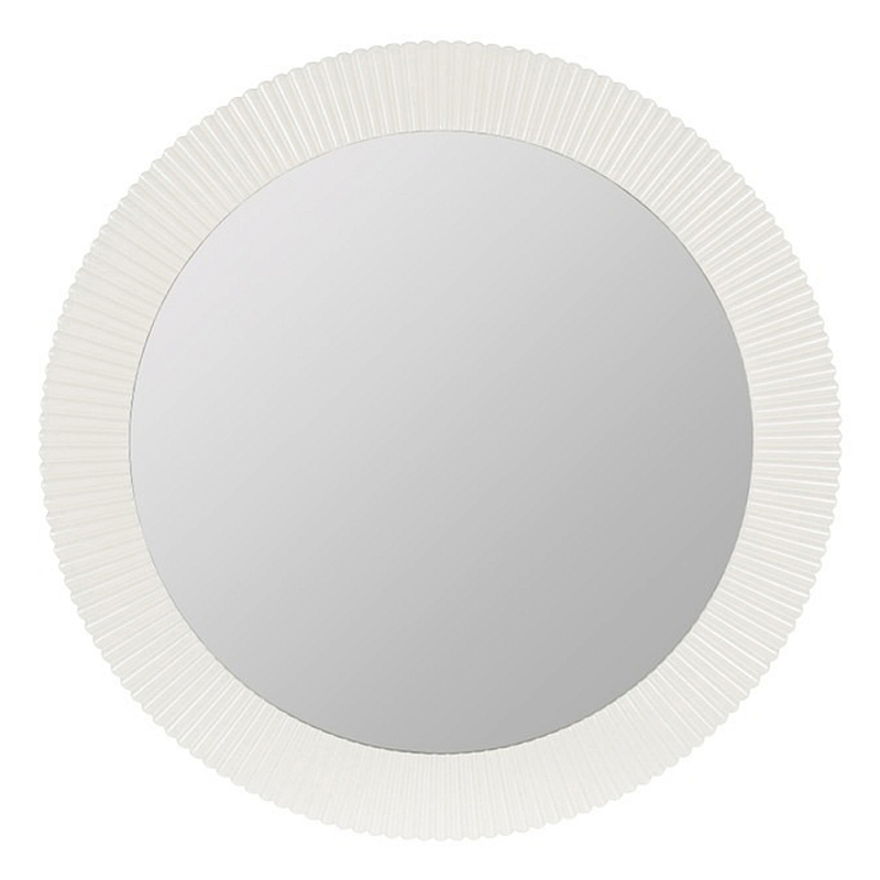 Зеркало в круглой фактурной раме Mirror Modern Texture белое Белый в Челябинске | Loft Concept 