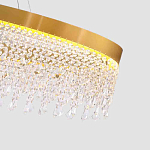 Люстра подвесная овальная с хрустальными подвесками Crystal Art  варинант исполнения - 2 | Loft Concept в Челябинске