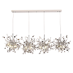 Люстра подвесная из четырех частей с металлическими круглыми элементами Terzani Argent варинант исполнения - 4 | Loft Concept в Челябинске