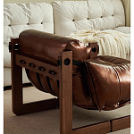 Кресло-диван кожаное на деревянном каркасе Medieval Furniture варинант исполнения - 5 | Loft Concept в Челябинске