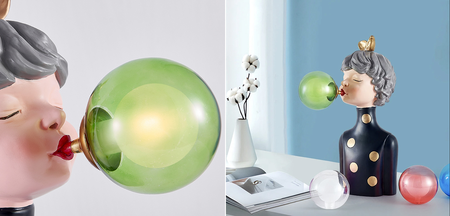 Настольная лампа Bubble Gum Table Lamp green Настольная лампа Bubble Gum Table Lamp green - Loft-Concept в Челябинске