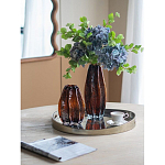 Ваза стеклянная янтарного цвета с текстурированным силуэтом Carambola варинант исполнения - 6 | Loft Concept в Челябинске