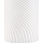 Настольная лампа с белым фактурным корпусом и черным абажуром Twisted варинант исполнения - 1 | Loft Concept в Челябинске