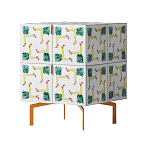 Тумба  с рисунком Short Pina Colada Orange варинант исполнения - 3 | Loft Concept в Челябинске