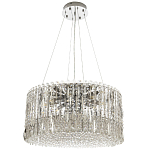 Круглая люстра с металлическими и хрустальными подвесками Bonnay Crystal Chrome Chandelier варинант исполнения - 6 | Loft Concept в Челябинске