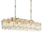 Люстра подвесная овальная с хрустальными овальными подвесками Harmonica варинант исполнения - 1 | Loft Concept в Челябинске