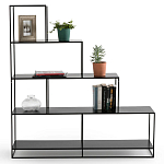 Ступенчатый стеллаж Menzie Steps Metal Rack Black варинант исполнения - 3 | Loft Concept в Челябинске