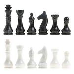 Шахматы классические с черной доской из натурального камня Мрамор Decorative Thematic Chess варинант исполнения - 5 | Loft Concept в Челябинске